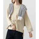 アットワン atONE 袖口裏タンガリーロングTシャツ (BEIGE)