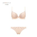 アモスタイル ハ イ トリンフ AMOSTYLE BY Triumph デイリーAMOSTYLE 寄せブラ 1324 ブラ＆ショーツセット4 B-Dカップ【返品不可商品】 （ピンク）