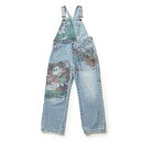 デシグアル Desigual 【キッズコレクション】ミッキーマウスのイラスト入りガールズデニムサロペット (ブルー)