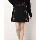 デシグアル Desigual ウエスト部分にスタッズ付きレディースミニスカート (グレー/ブラック)
