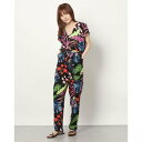 デシグアル Desigual Vラインデコルテ ロングオールインワン (グレー/ブラック)
