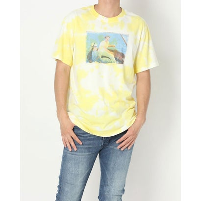 デシグアル Desigual タイダイ柄プリント入り100%コットン素材のメンズTシャツ (イエロー) デシグアル Desigual タイダイ柄プリント入り100%コットン素材のメンズTシャツ (イエロー)