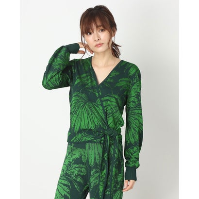 デシグアル Desigual トロピカルジャカードのレディースセーター （グリーン）のサムネイル