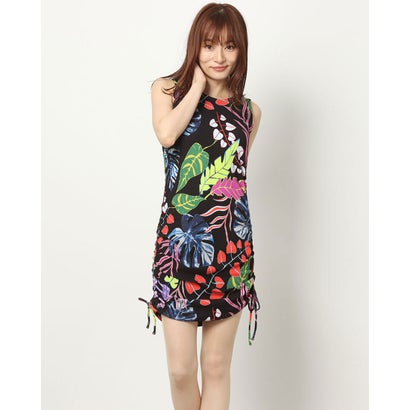 デシグアル Desigual ギャザースリムショートワンピース (グレー/ブラック) デシグアル Desigual ギャザースリムショートワンピース (グレー/ブラック)