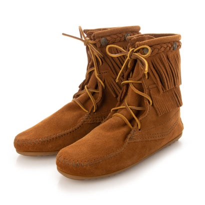 ミネトンカ ミネトンカ MINNETONKA DOUBLE FRINGE BOOT （BROWN）