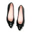 プリティ・バレリーナ Pretty Ballerinas TYRA patent-leatherquilt（タイラ パテント レザーキルト）バレエシューズ （NEGRO-NEGRO）