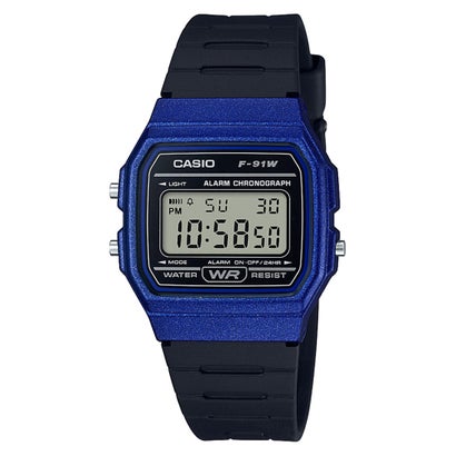 CASIO Collection(カシオコレクション)軽量・薄型のデジタル液晶モデル”F-91WM-2AJH”です。日付・曜日表示やアラーム、ストップウオッチなど便利な機能が搭載されています。・ ケース・ベゼル材質：樹脂・ 樹脂バンド・ 樹脂ガラス・ 日常生活用防水・ ストップウオッチ・ 時刻アラーム・時報・ オートカレンダー・ ケースサイズ（縦×横×厚さ）／質量：38.2 × 35.2 × 8.5 mm／21g&nbsp;・ LED：グリーン内蔵電池について電池（クオーツ）式時計に組み込まれている電池は、モニター用電池です。工場出荷時に、時計の機能や性能をチェックするために組み込まれたものです。お客様がお買い上げになるまでの期間に電池は消耗しますので、モニター用電池は、取扱い説明書に記載されている寿命より短いことがあります。なお、商品到着時にモニター電池が切れている場合は、お近くの時計専門店にてご交換ください。（有料）【サイズ】38.2 × 35.2 × 8.5 mm／21g別カラーはこちら！ ブラック(ブラック×グリーン)　ゴールド(スケルトン×ゴールド)　ゴールド(スケルトン×ピンクゴールド)　ブラック　ブラック　グリーン(オリーブドラブ×ブラック)　シルバー(シルバー×ブラック)　ピンク(ピンクスケルトン)　ブルー(ブルースケルトン)　ホワイト(ホワイトスケルトン)　グレー(ダークグレー)　ホワイト　ブラック