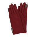 ダックス DAKS 婦人 ジャージ手袋 スマホ対応 五本指 (ワイン)