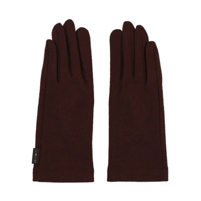 ダックス DAKS 婦人 ジャージ手袋 スマホ対応 五本指 (チョコ)