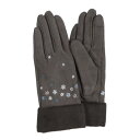 ローラ アシュレイ LAURA ASHLEY 婦人 ジャージ手袋 スマホ対応 五本指 (チャコール)