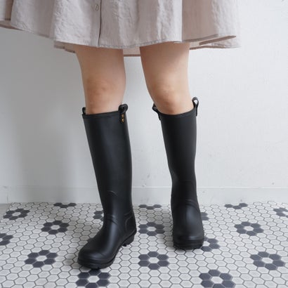 ファビーファビー FABBY FABBY. ロングレインブーツ(ブラック)