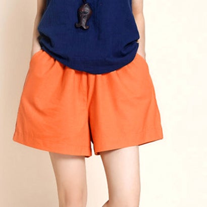 リネン風ショートパンツ レディース短パンのサムネイル