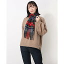 ポンパドール POMPADOUR Cashmere Wool Muffler （Gray Check）