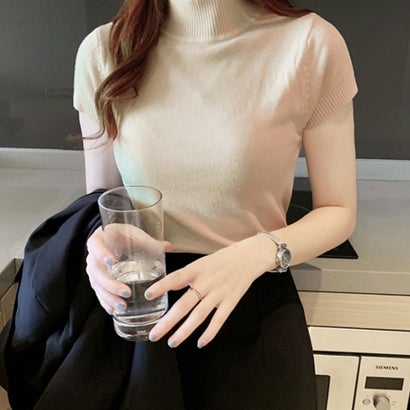 スピリトーゾ Spiritoso ハイネックノースリーブ ニット （イエロー）