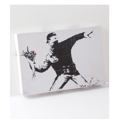 バンクシー Banksy バンクシー スモールアートキャンバス （ベージュ系その他）