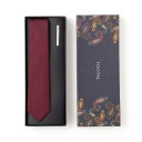 トゥータル Tootal 老舗イギリスブランド Tootal ネクタイ+ピン ギフトセット (ボルドー)
