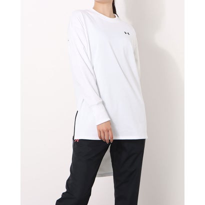 アンダーアーマー UNDER ARMOUR レディース ニットジャケット UA ARMOUR FLEECE Oversized Crew 1369407 （ホワイト）