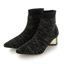ブリジット バーキン Bridget Birkin ポインテッドソックスショートブーツ (シルバー雑材)