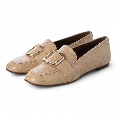 ボントレ BONTRE バックルスクエアローファー （ベージュ）