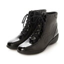 アトリエ Atelier 【3E】レースアップハイカットスニーカー (ブラックコンビ)