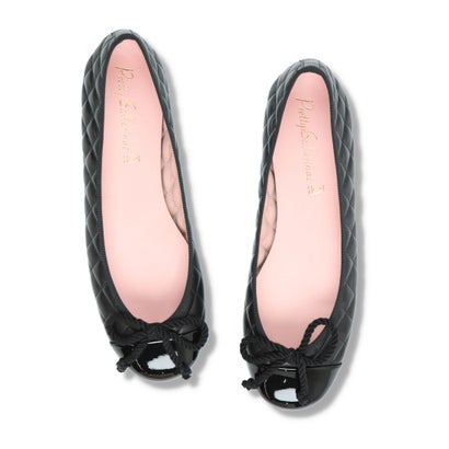 プリティ・バレリーナ Pretty Ballerinas ROSARIO patent-leatherquilt（ロザリオ パテント レザーキルト）バレエシューズ （NEGRO）