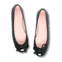 プリティ・バレリーナ Pretty Ballerinas ROSARIO patent-leatherquilt（ロザリオ パテント レザーキルト）バレエシューズ （NEGRO）