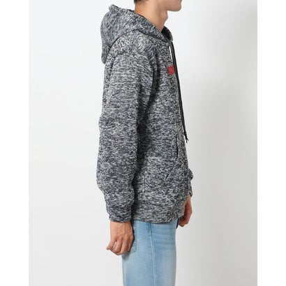 スタイルブロック STYLEBLOCK ニットフリース裏起毛プリントパーカー （Theonlyway杢チャコール）