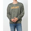 スタイルブロック STYLEBLOCK ニットフリース裏起毛プリントトレーナー (ARMY杢カーキ)