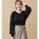 【洗える】カシミヤタッチボリューム袖ニット