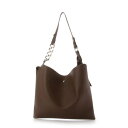 トミエコ Tomieco スクエアトートバッグ シルバーチェーンでポイントアップ (D/BROWN)