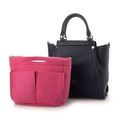 ペレボルサ PELLE BORSA 3WAYバッグ ネイビー 