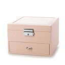 ヴィータフェリーチェ VitaFelice ジュエリーボックス 二段アクセサリーボックス インテリア スタンドミラー付き (PINK)