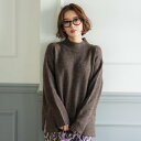 コカ coca ヤック風モックネックプルオーバーニット （Brown）