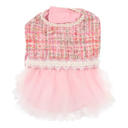 バーディ Luxe birdie ツイードココドレス L ピンク【返品不可商品】 (ピンク)