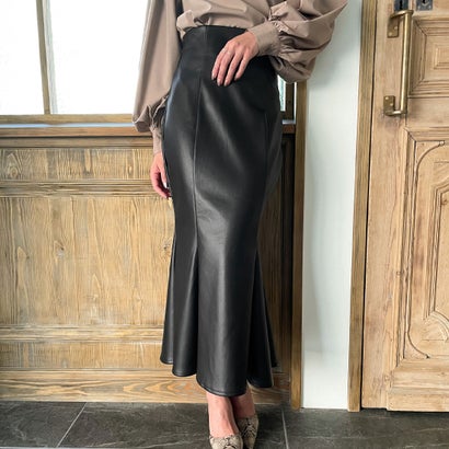 ジュノア JUNOAH PUレザーマーメイドスカート （ブラック）のサムネイル