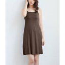 メゾンドラティール maison de LATIR インナーキャミソールワンピース 着丈3タイプ (ブラウン)