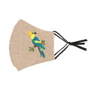 カンカン KANKAN アニマル刺繍マスク【返品不可商品】 (バード)