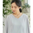 ドレスプラス DRESS+ ドロップフェイクパールネックレス【結婚式】【セレモニー】【パーティー】 (ホワイト)