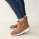 フィン Fin ムートン厚底スニーカーブーツ【低反発スポンジ入り】 (ブラウン)