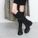 トミエコ Tomieco 厚底ビガーブーツ トレンドのロングブーツ (BLACK)