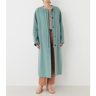 no collar long coat GRN