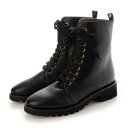インターショシュール INTER-CHAUSSURES レースアップショートブーツ (ブラック)