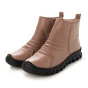 トミエコ Tomieco 本革ブーツ シュリンク材で価値観アップ ショートブーツ (PINK/BEIGE)