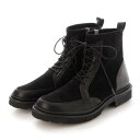 キスコ KISCO ストレッチレースアップショートブーツ (ブラック)