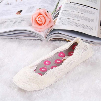 ジュノア JUNOAH 【4足セット】フットカバー!脱げない!丸まらない!フットカバーレースタイプ幅広ゴムでズレない!通気性も◎快適な履き心地!22.0?24....