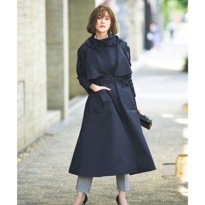 ルイルエブティック RUIRUE BOUTIQUE 2wayフードロングトレンチコート (ネイビー) ルイルエブティック RUIRUE BOUTIQUE 2wayフードロングトレンチコート (ネイビー)