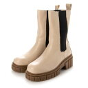 トミエコ Tomieco 厚底 チェルシーブーツ ミドル丈サイドゴア (IVORY)