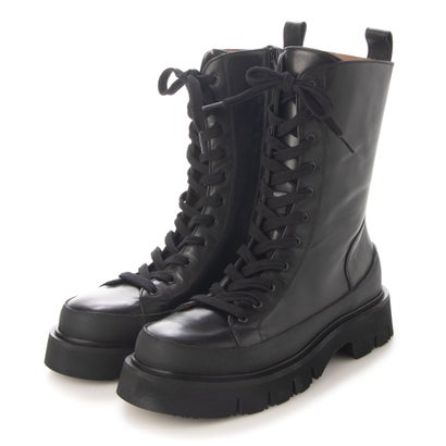 マラ ビーニ mara bini ラウンドトウレースアップショートブーツ （ブラック）