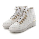 フィットジョイ FITJOY 美錠付きハイカットスニーカー (WHT)
