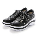 フィットジョイ FITJOY 厚底 6 eyeletスニーカー (BLK)